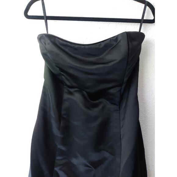 Jessica McClintock for Gunne Sax Black Strapless Formal Mermaid Dress Size 11/12 - Picture 2 of 10